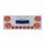 SS Rear Center Panel With 4X 7 LED 4" Reflector Lights & 6X 9 LED 2" Lights -Red LED & Lens