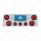 SS Rear Center Panel With 4X 10 LED 4" Lights & 3X 13 LED 2-1/2" Lights -Red LED & Lens