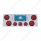 SS Rear Center Panel With 4X 10 LED 4" Lights & 3X 13 LED 2-1/2" Beehive Lights -Red LED & Lens