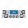 SS Rear Center Panel With 4X 10 LED 4" Lights & 3X 13 LED 2-1/2" Lights -Red LED/Clear Lens