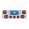 SS Rear Center Panel With 4X 12 LED 4" Reflector Lights & 3X 13 LED 2-1/2" Lights -Red LED & Lens