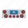 SS Rear Center Panel With 4X 12 LED 4" Reflector Light & 3X 13 LED 2-1/2" Beehive Light -Red LED & L