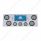 SS Rear Center Panel With 4X 12 LED 4" Reflector Lights & 3X 13 LED 2-1/2" Lights -Red LED/Clear Len