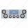 SS Rear Center Panel With 4X 12 LED 4" Reflector Light & 3X 13 LED 2-1/2" Beehive Light -Red LED/Cle