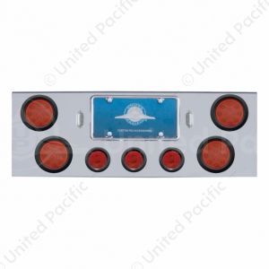 Chrome Rear Center Panel With Four 12 LED 4" Reflector Lights & Three 13 LED 2-1/2" Lights