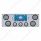 CR Rear Center Panel With 4X 12 4" Reflector Lights & 3X LED 2-1/2" Beehive Lights -Red LED/Clear Le