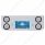 Chrome Rear Center Panel With Four 10 LED 4" Lights & Grommets - Red LED/Clear Lens
