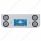Chrome Rear Center Panel With Four 12 LED 4" Reflector Lights & Grommets - Red LED/Clear Lens