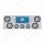SS Rear Center Panel With 4X 7 LED 4" Reflector Lights & 3X 13 LED 2-1/2" Lights -Red LED/Clear Lens