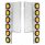 FL SS Front Air Cleaner Bracket With 12X 9 LED 2" Reflector Lights -Amber LED & Lens