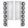 FL SS Front Air Cleaner Bracket W/12X 9 LED 2" Beehive Lights -Amber LED/Clear Lens