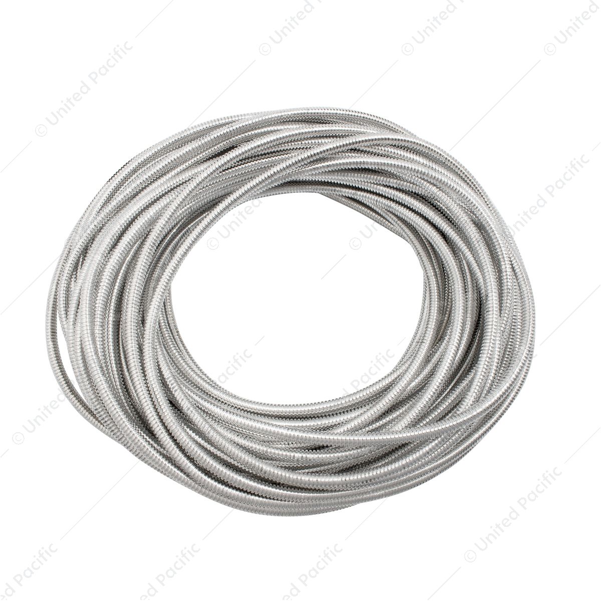 100' Chrome Wire Loom Roll - 1/4" Diameter