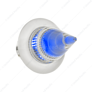 4 LED Dual Function 3/4" Mini Spike Light With SS Bezel (Auxiliary/Utility) - Blue LED/Clear Lens