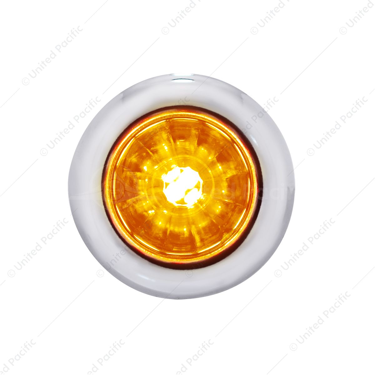 4 LED Dual Function 3/4" Mini Watermelon Light (Clearance/Marker) - Amber LED/Amber Lens