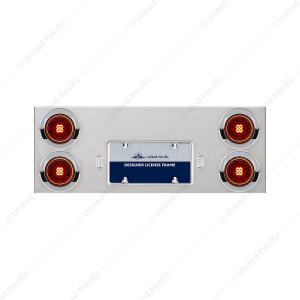 33-3/4" Stainless Rear Center Panel With 4X 13 LED 4" Abyss Lights