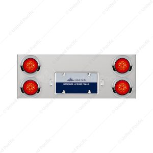 33-3/4" Stainless Rear Center Panel With 4X 16 LED 4" Turbine Lights