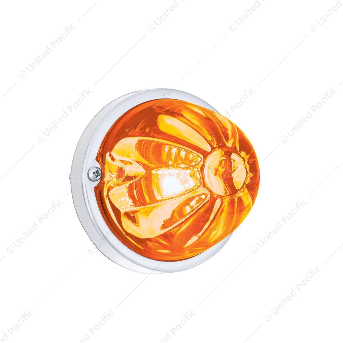 Glass Watermelon Light Kit With LED Light-Amber LED/Clear Lens