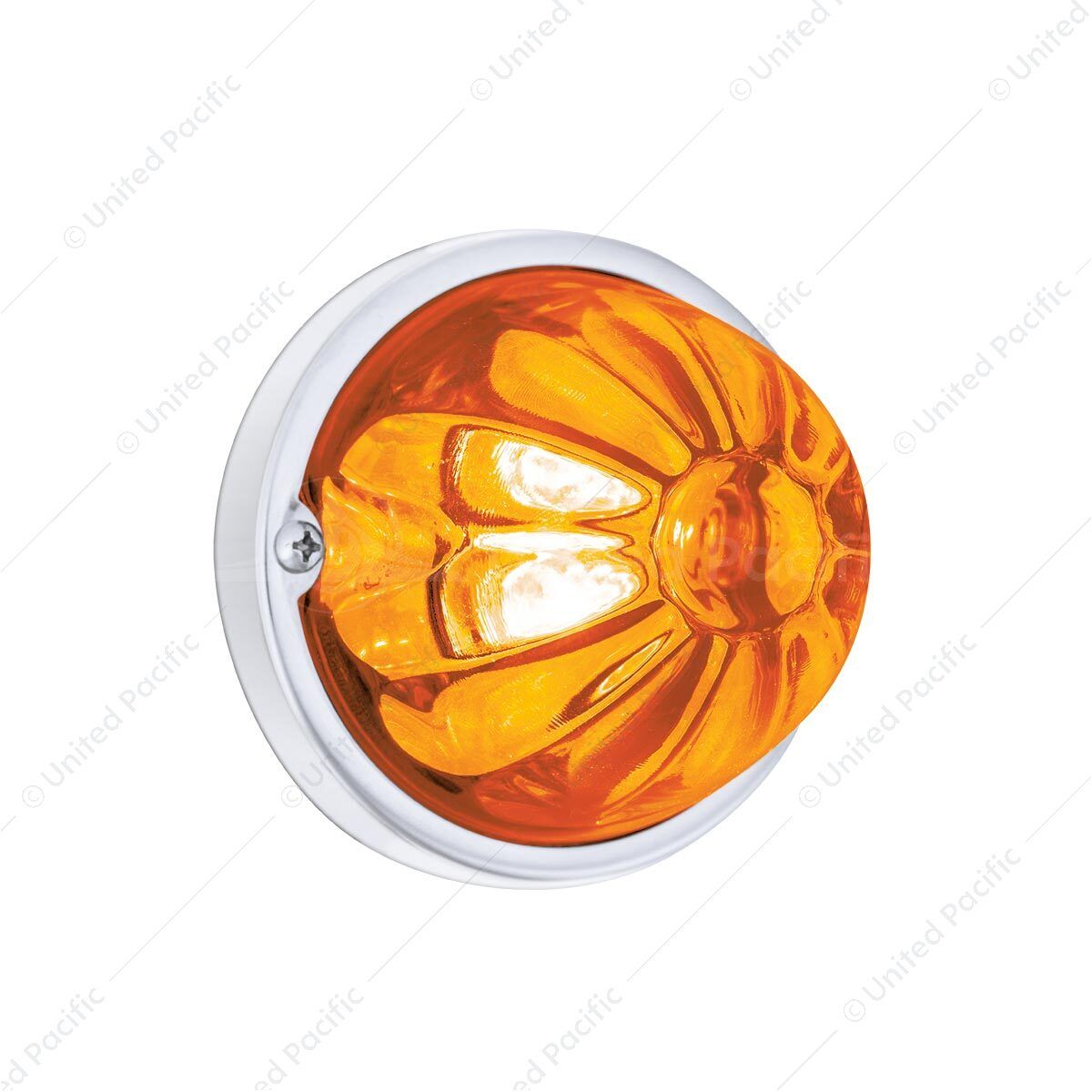 Glass Watermelon Light Kit With 4 LED Light-Amber LED/Amber Lens