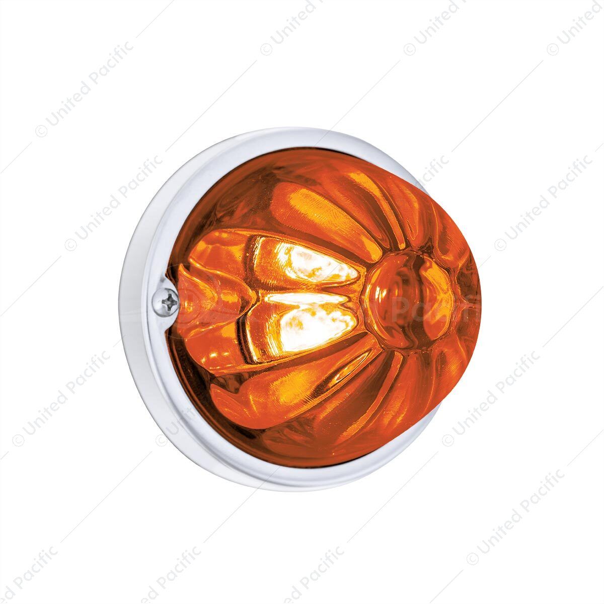 Glass Watermelon Light Kit With 4 LED Light-Amber LED/Dark Amber Lens