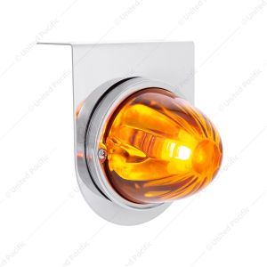 UltraBurst Glass Watermelon Light With Stainless Steel Light Bracket Kit-Amber LED/Amber Lens