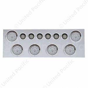 Stainless Rear Center Panel With Six 10 LED 4" Lights & Six 9 LED 2" Lights
