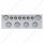 SS Rear Center Panel With 6X 10 LED 4" Lights & 6X 9 LED 2" Lights & Visors -Red LED/Clear Lens