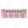 SS Rear Center Panel With 6X 7 LED 4" Reflector Lights & 6X 9 LED 2" Lights & Visors -Red LED & Lens