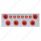 SS Rear Center Panel With 6X 21 LED 4" GloLight & 6X 9 LED 2" GloLight & Visor-Red LED & Lens