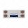 33-3/4" Stainless Rear Center Panel With Four 7 LED 4" Light & Bezel - Red LED/Clear Lens - Competit