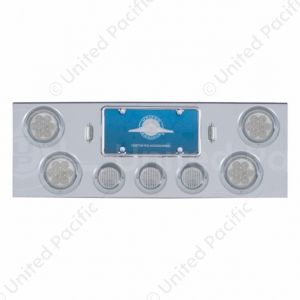 Chrome Rear Center Panel With Four 7 LED 4" Reflector Lights & Three 13 LED 2-1/2" Lights