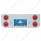 Chrome Rear Center Panel With Four 7 LED 4" Reflector Lights & Visors - Red LED/Red Lens