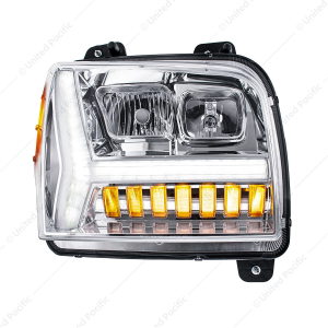 Headlight With LED DRL Light Bar & Turn SIgnal For 2018-2024 Kenworth W990