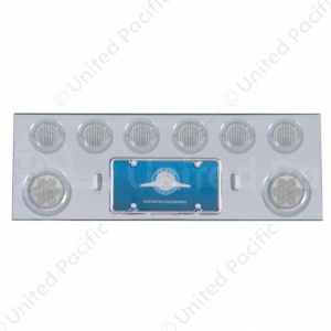 Stainless Rear Center Panel With Two 7 LED 4" Reflector Lights & Six 13 LED 2-1/2" Lights