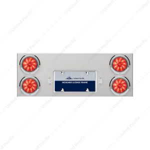 33-3/4" Stainless Rear Center Panel With Four 10 LED 4" Lights