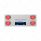 33-3/4" Stainless Rear Center Panel With Four 21 LED 4" GloLight & Bezels - Red LED/Clear Lens