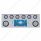 SS Rear Center Panel With 2X 7 LED 4" Reflector Lights & 6X 13 LED 2-1/2" Lights -Red LED/Clear Lens