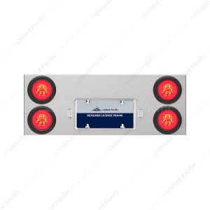 33-3/4" Stainless Rear Center Panel With Four 21 LED 4" GloLight