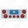 Chrome Rear Center Panel With 4X 7 LED 4" Reflector Lights & 3X 13 Red LED 2-1/2" Lights - Red LED/R