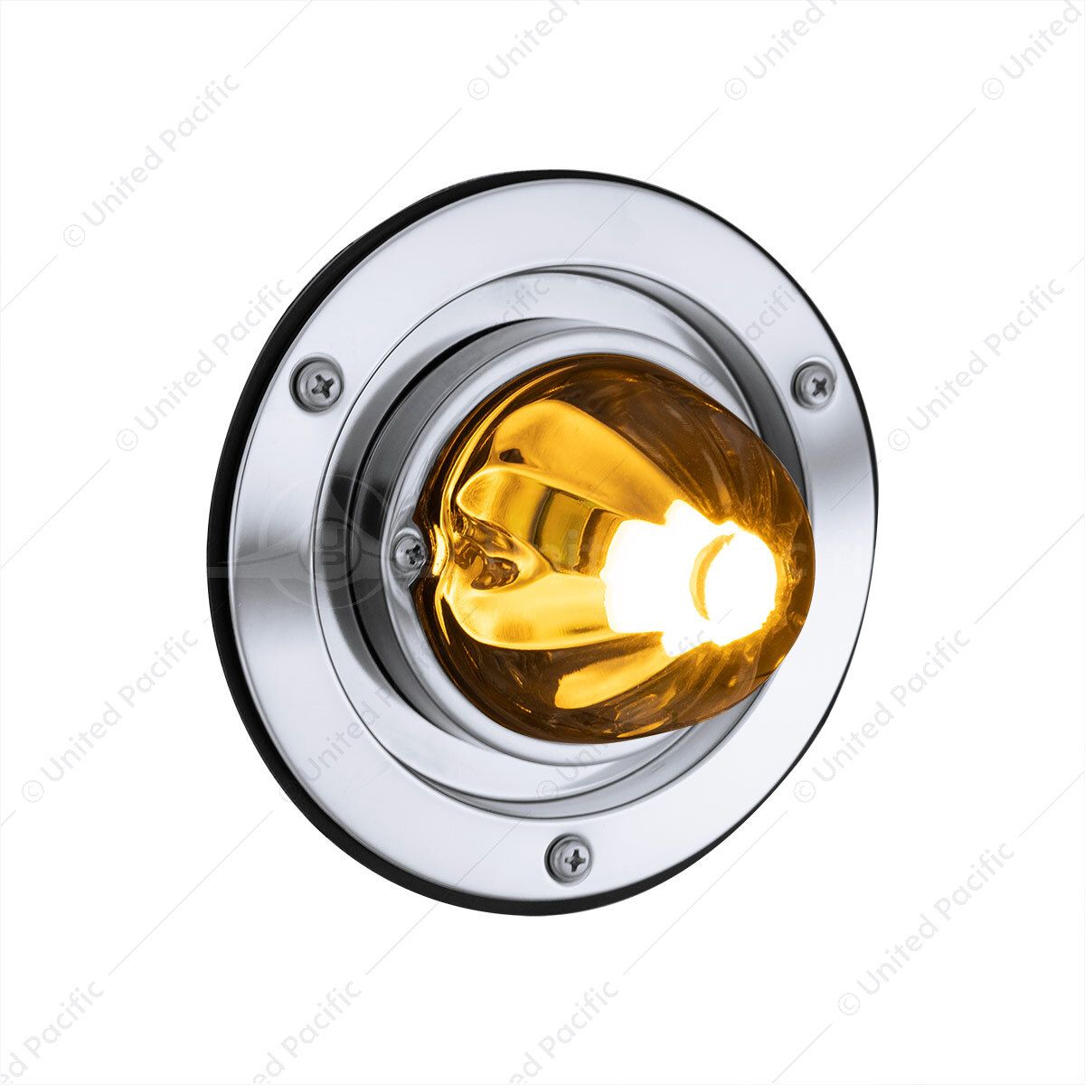 Dual Function Glass Watermelon Sleeper Bunk Kit With 304 Stainless Steel Bezel & LED Bulb-Amber Lens