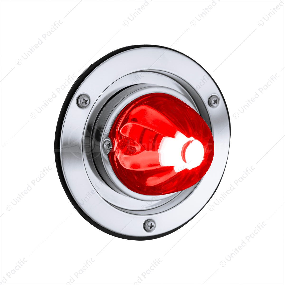 Dual Function Glass Watermelon Sleeper Bunk Kit With 304 Stainless Steel Bezel & LED Bulb-Red Lens/R