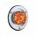 17 LED Dual Function Watermelon Light Sleeper Bunk Kit With 304 Stainless Steel Bezel-Amber LED/Ambe