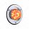 17 LED Dual Function Watermelon Sleeper Bunk Kit With 304 Stainless Steel Bezel-Amber LED/Clear Lens