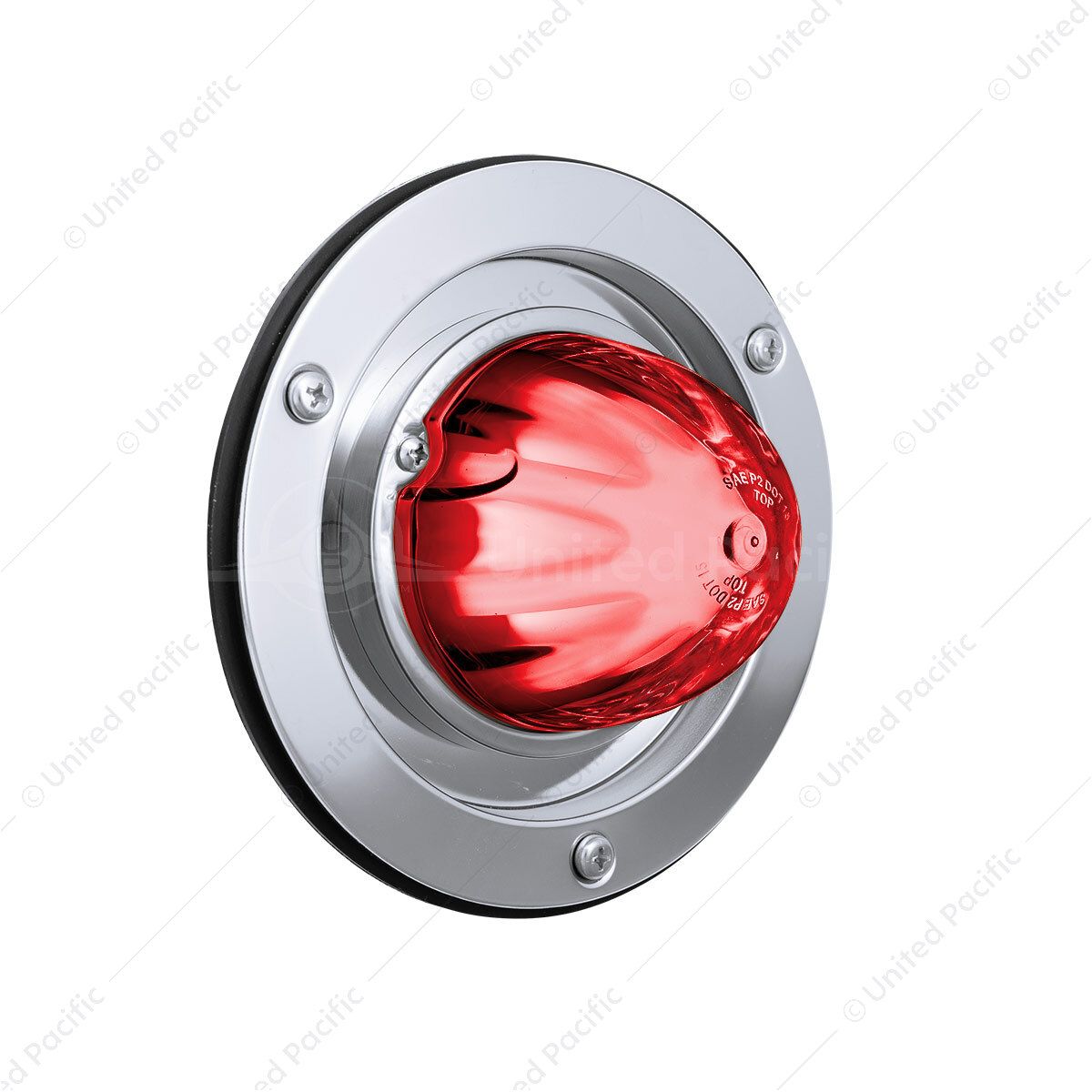 9 LED Dual Function GloLight Watermelon Sleeper Bunk Kit With 304 Stainless Steel Bezel-Red LED/Red