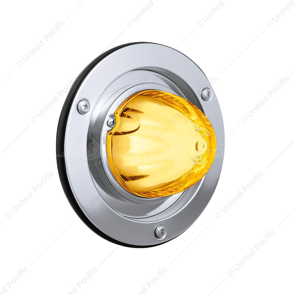 9 LED Dual Function GloLight Watermelon Sleeper Bunk Kit With 304 Stainless Steel Bezel-Amber LED/Cl