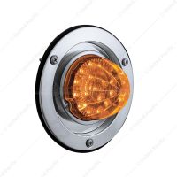 17 LED Dual Function Watermelon Reflector Sleeper Bunk Kit With 304 SS Bezel-Amber LED/Amber Lens