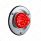 17 LED Dual Function Watermelon Reflector Light Sleeper Bunk Kit With 304 SS Bezel-Red LED/Red Lens