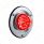 17 LED Dual Function Watermelon Reflector Light Sleeper Bunk Kit With 304 SS Bezel-Red LED/Clear Len