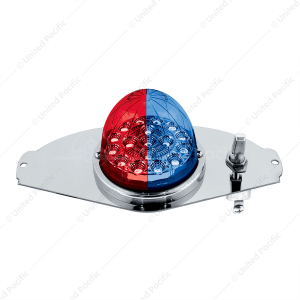 304 SS Above Door Dome Light Kit W/ 17 LED Double Fury Watermelon For 2008-2017 FL Cascadia-Red & Bl