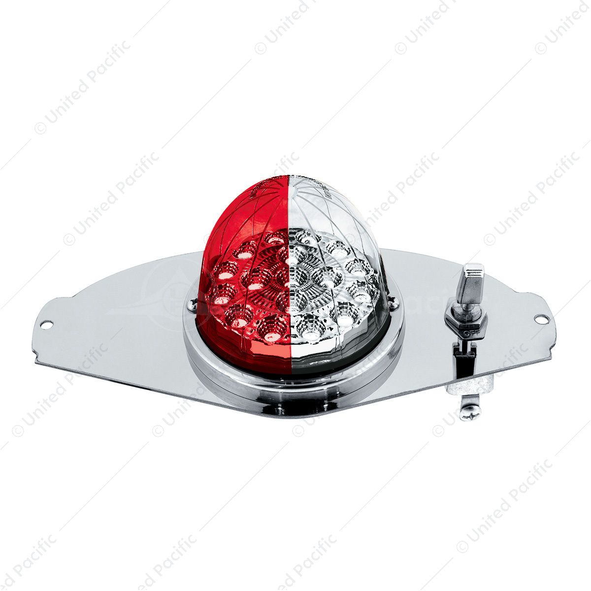 304 SS Above Door Dome Light Kit W/ 17 LED Double Fury Watermelon For 2008-2017 FL Cascadia-Red & Wh