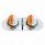304 SS Above Door Dome Light Kit With 2 X 17 LED Double Fury Watermelon For KW & PB Trucks-Amber & W